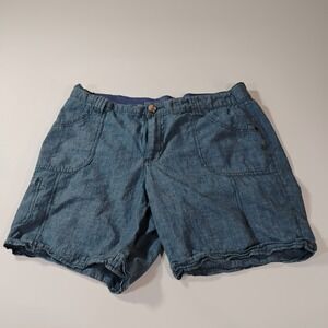 White Stag Women's Size 10 Blue Mid Length Shorts Stretch Top